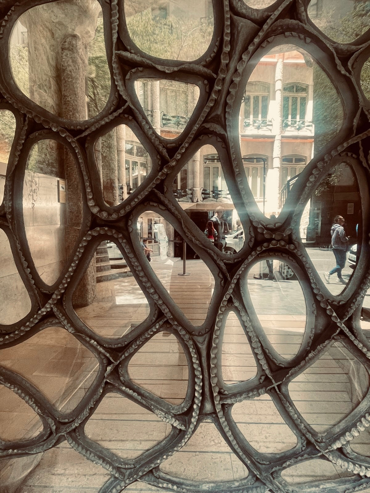 Artistic wrought iron craftsmanship and organic architectural detail in Barcelona