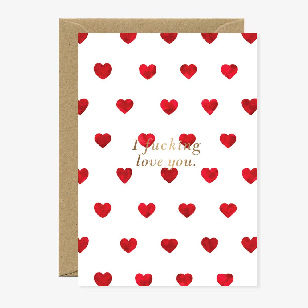 Bold modern love greeting card for couples
