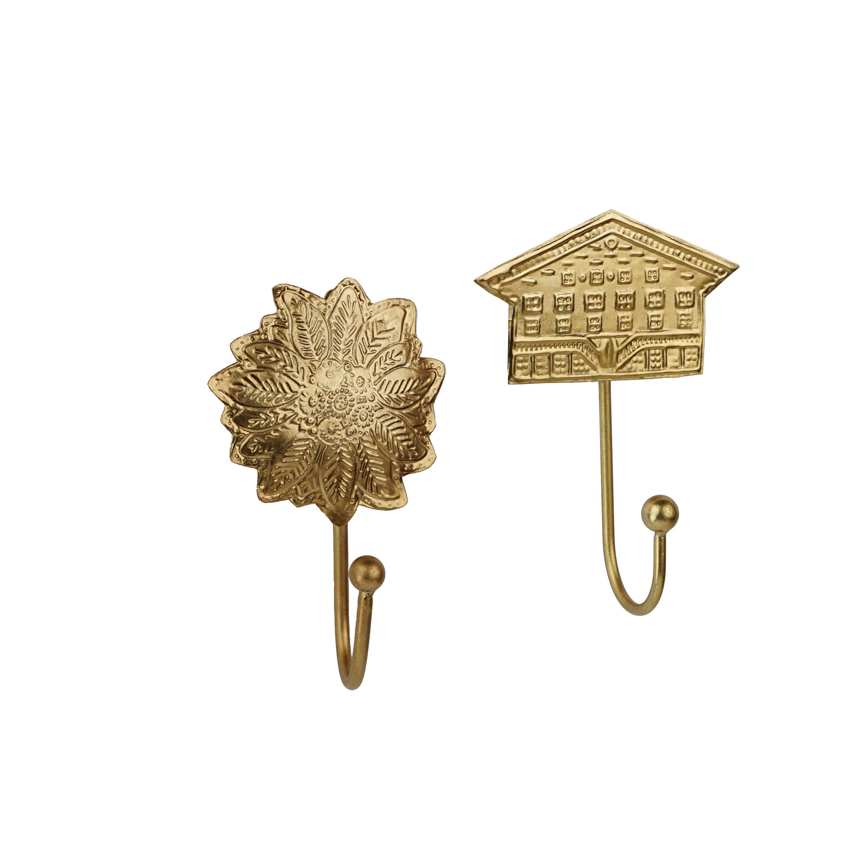 Antique brass decorative wall hooks for stylish storage