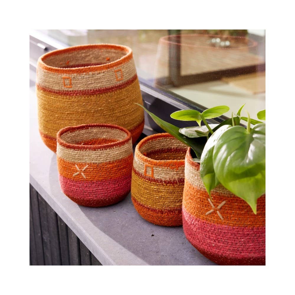 Basket - Orange Cross - 12cm