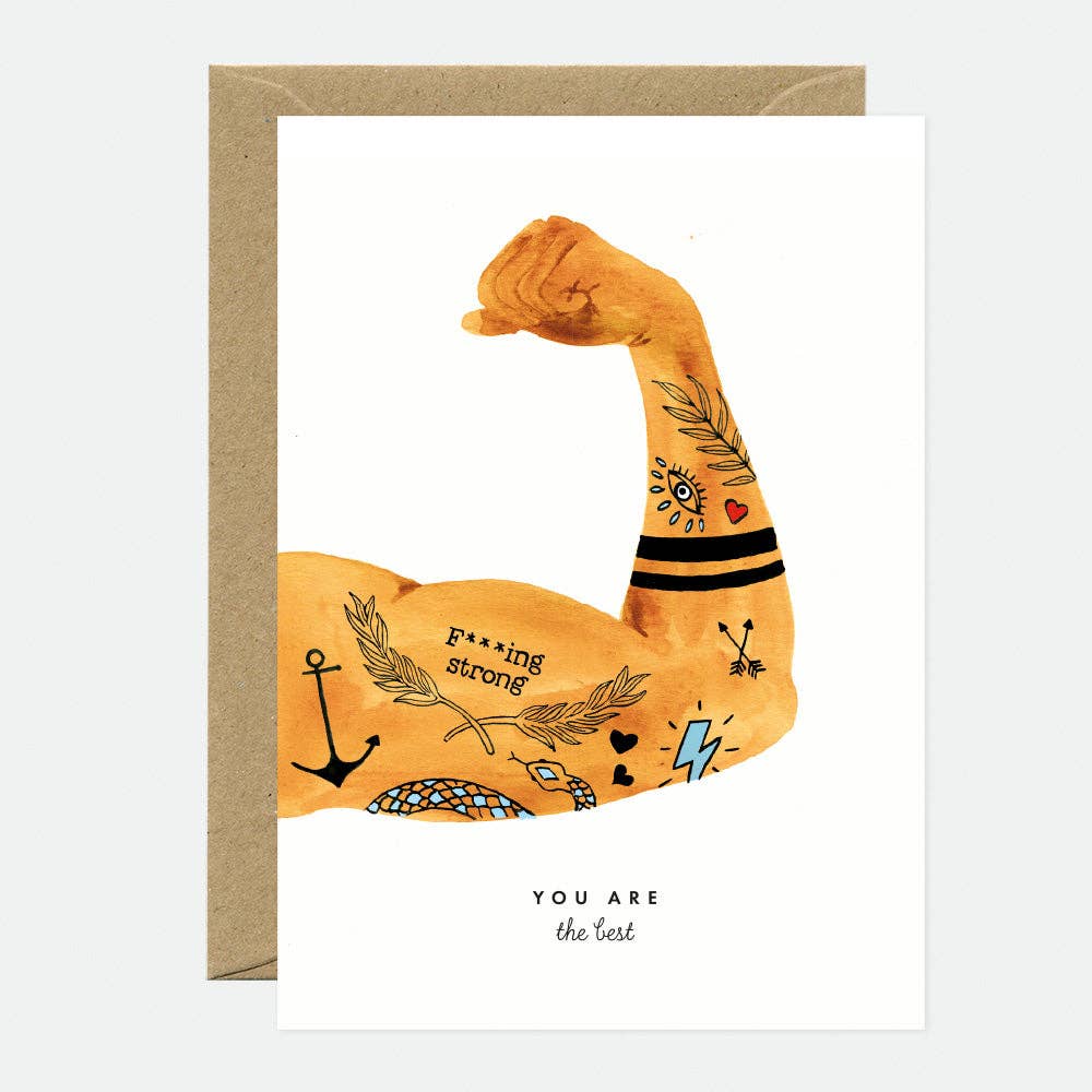 Playful best man greeting card on premium paper