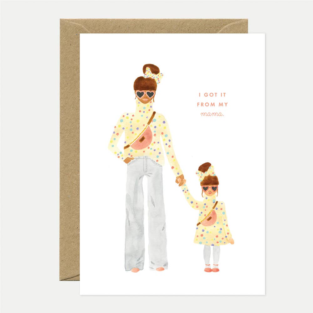 Mother’s Day greeting card for moms and daughters