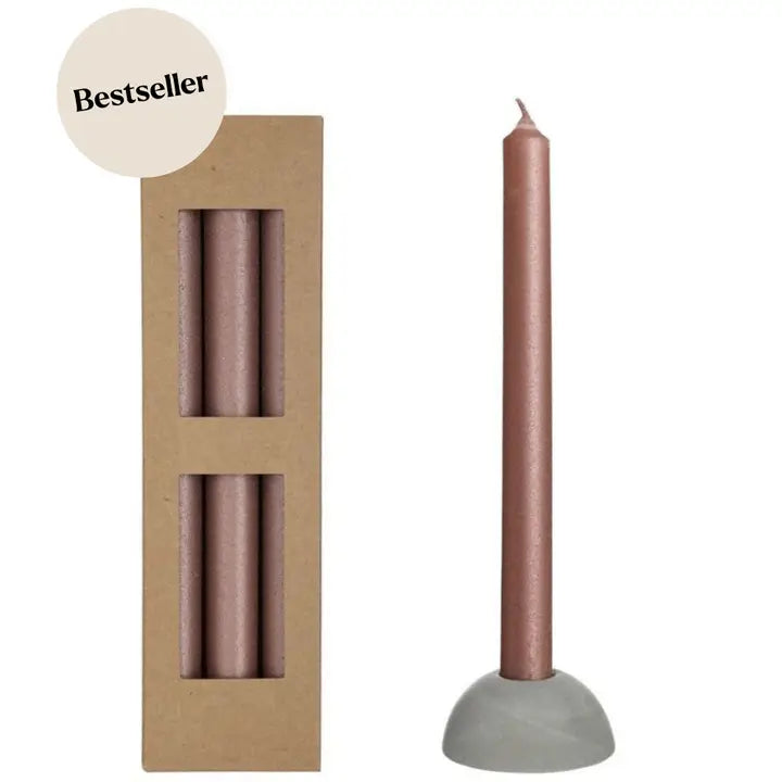 Bliss Dinner Candle — Dusty Pink