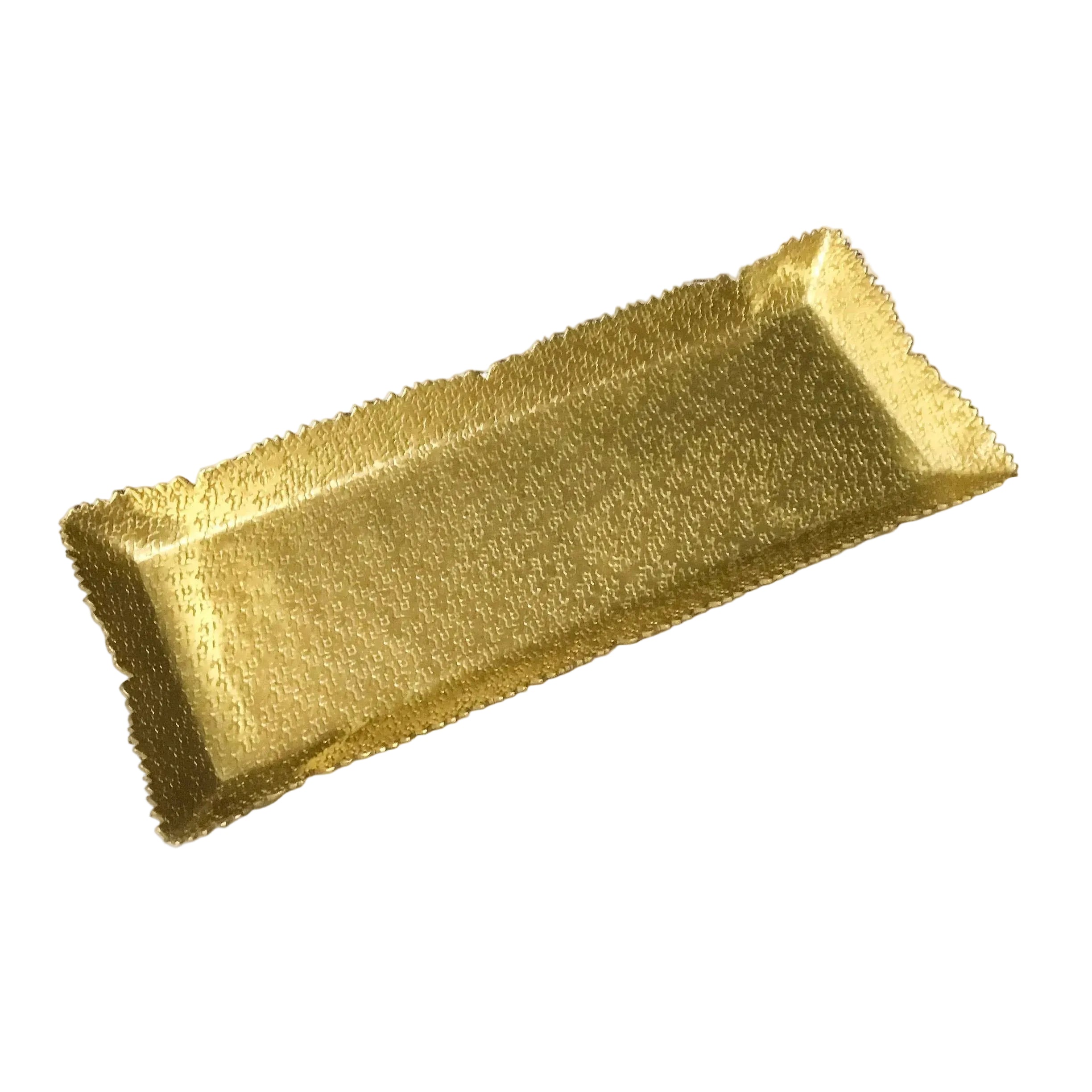 Modern gold hammered tray for serving and home décor